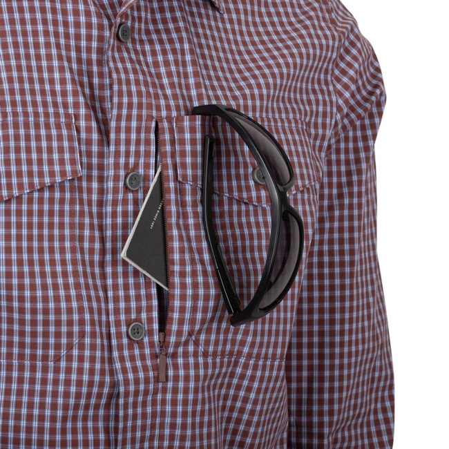 COVERT CONCEALED CARRY SHIRT - SCARLET FLAME CHECKERED - HELIKON