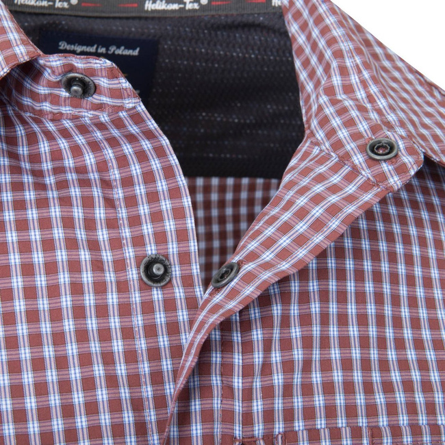 COVERT CONCEALED CARRY SHIRT - SCARLET FLAME CHECKERED - HELIKON