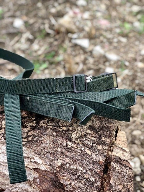 Green textile belt Romanian Army Surplus