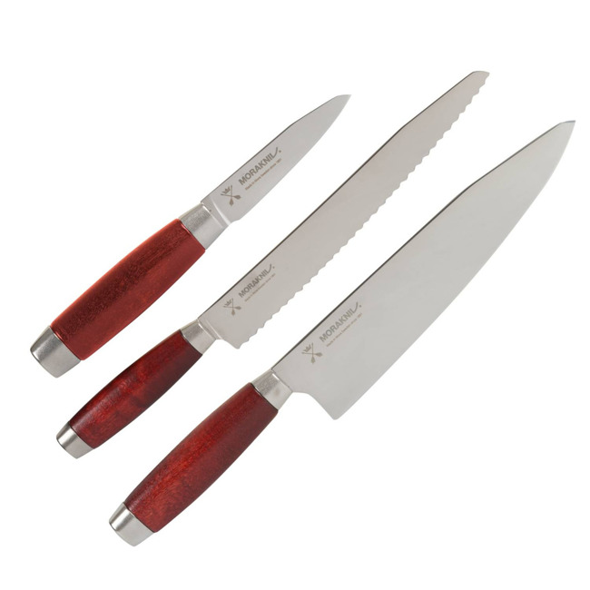 MORAKNIV® CLASSIC 1891 KNIFE SET. CHEF'S / BREAD / PARING KNIFE SET