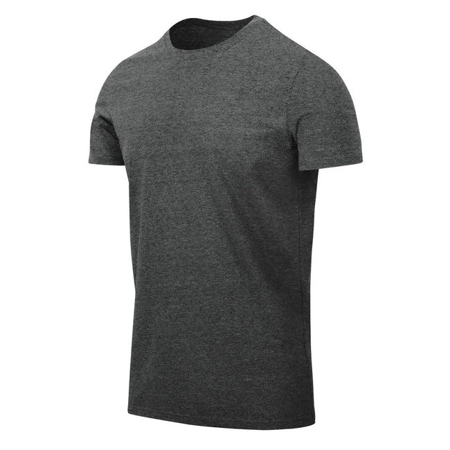 SLIM T-SHIRT - BLACK/GREY MELANGE - HELIKON