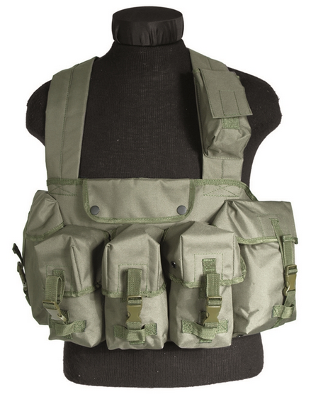 TACTICAL CHEST RIG WITH 6 POCKETS - Mil-Tec® - OD