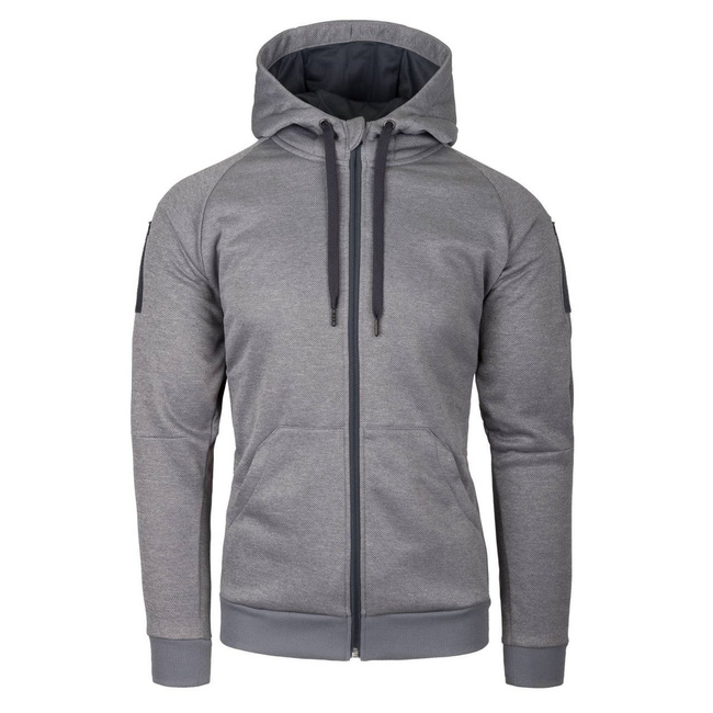 URBAN TACTICAL HOODIE (FULLZIP)® - BLACK/GREY MELANGE - HELIKON