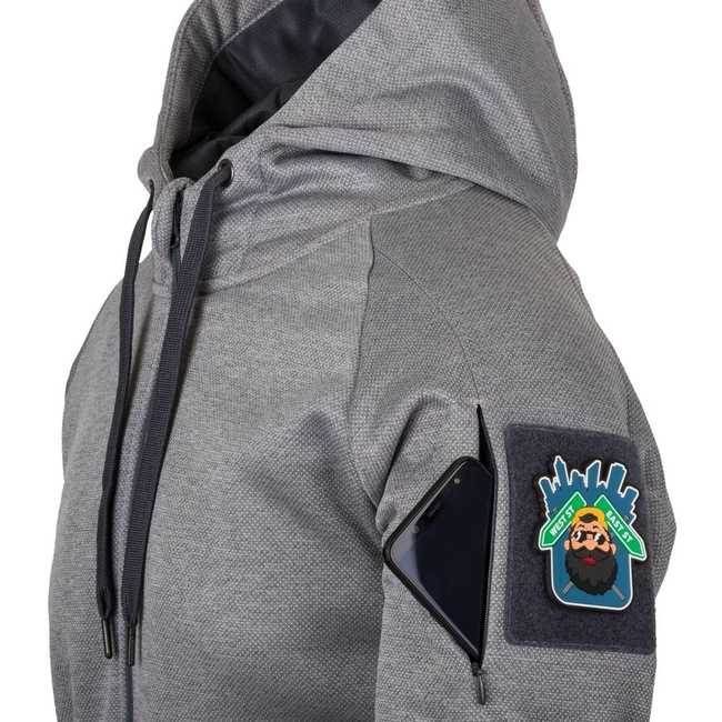 URBAN TACTICAL HOODIE (FULLZIP)® - BLACK/GREY MELANGE - HELIKON