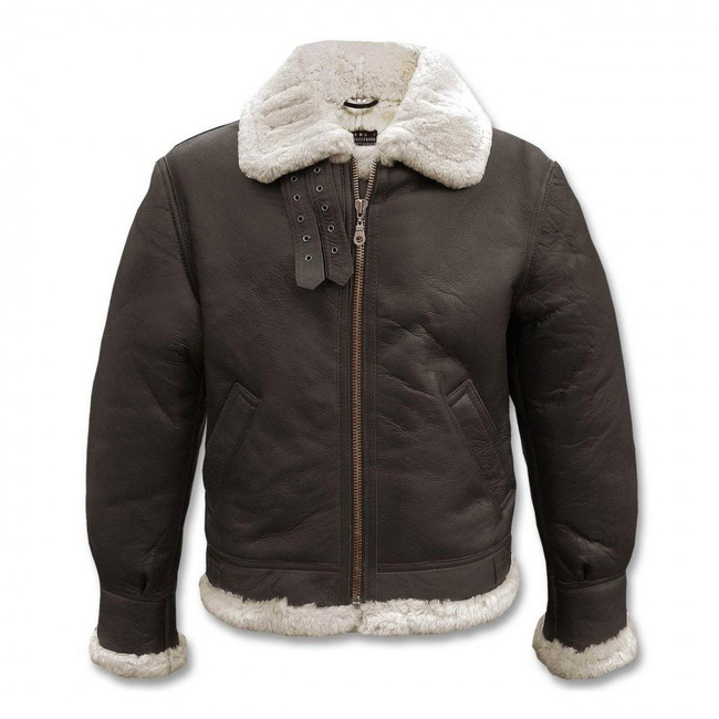 US B3 BOMBER JACKET - SHEEPSKIN - BROWN - Mil-Tec®