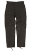 ZIP-OFF PANTS - BDU STYLE - BLACK