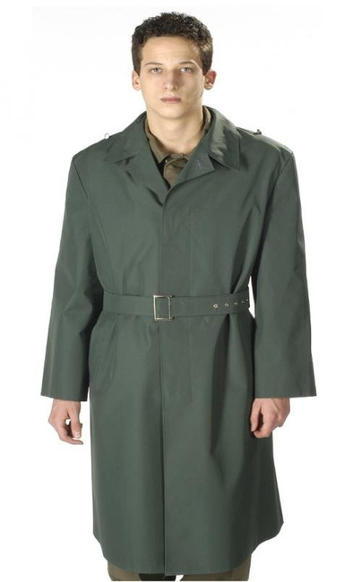 GDR-VOPO WET WEATHER COAT - ARMY OF EAST GERMANY - GREEN - LIKE NEW