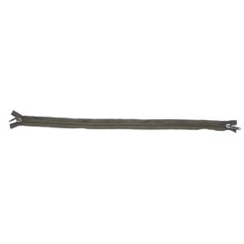 Two-way zipper, non-partable, OD green, plastic, 75 cm