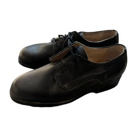 LADIES BLACK LEATHER SHOES - MILITARY SURPLUS ROMANIAN ARMY - USED