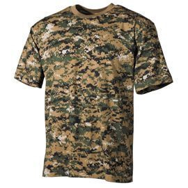 SHORT SLEEVE T-SHIRT - AMERICAN ARMY STYLE - MFH - DIGITAL WOODLAND