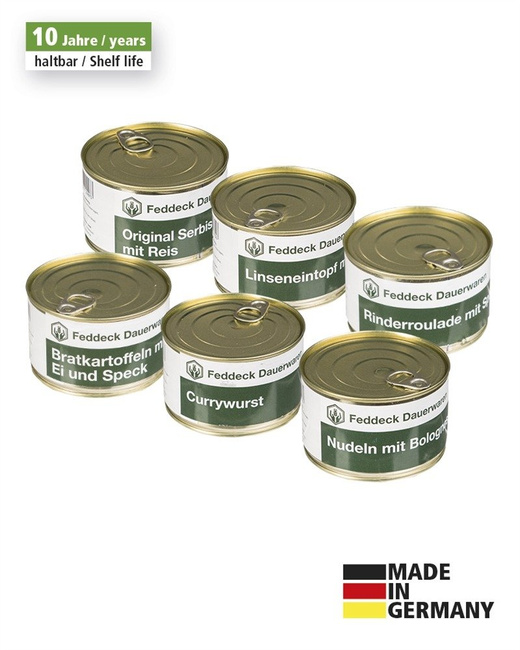 SET OF 12 CANNED MEALS