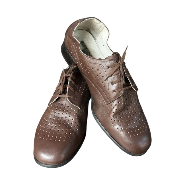 Summer shoes for men - RSR period - Romanian Army surplus - Brown - In good condition