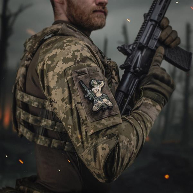 TACTICAL GIRL TATTOO TRIDENT MM14 PATCH - 3D PVC - MULTICOLOR - M-TAC