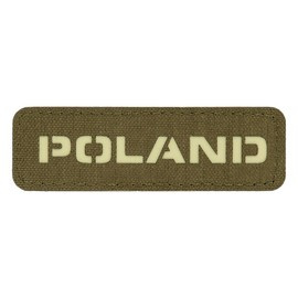 POLAND PATCH - 25 x 80 mm - LASER CUT - RANGER GREEN/GID - M-TAC