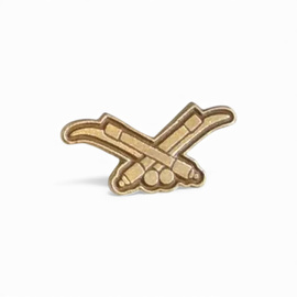 Rank Insignia - Anti-Aircraft Gunner / Anti-Aircraft Artillery - Hungarian Army Military Surplus - Silver - Like New