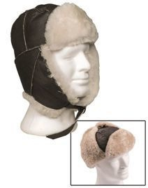 US AF BROWN LEATHER B3 FUR HAT