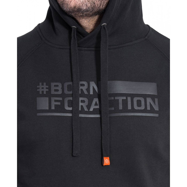 SWEATER WITH HOOD - "PHAETON - BORN FOR ACTION" - PENTAGON® - CINDER GREY