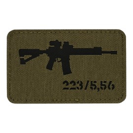 PATCH AR-15 223/5.56 LASER CUT - RANGER GREEN/BLACK - M-TAC