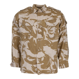 BRITISH COMBAT FIELD JACKET - TROPICAL - DPM DESERT - MILITARY SURPLUS - USED