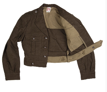 FRENCH IKE JACKET - OD - MILITARY SURPLUS - USED