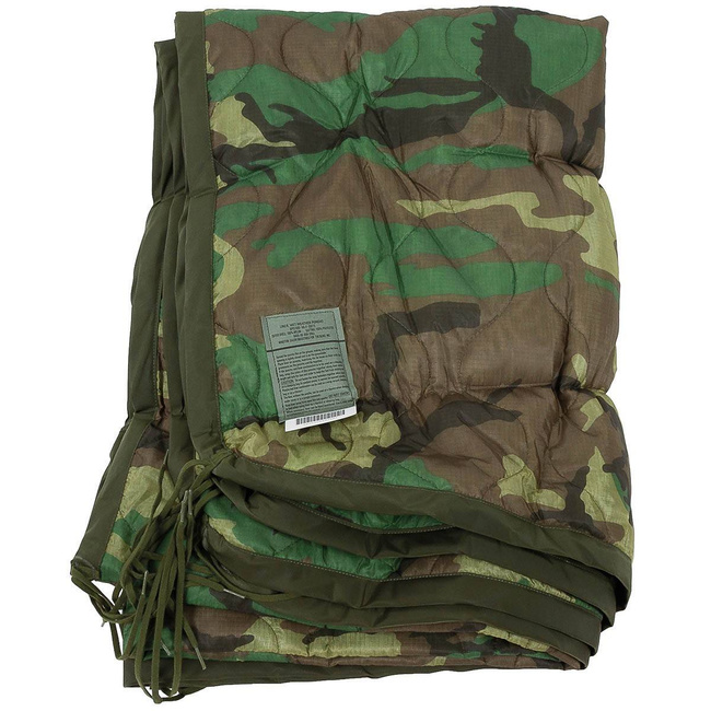 US GI PONCHO LINER - MILITARY SURPLUS - WOODLAND - LIKE NEW 