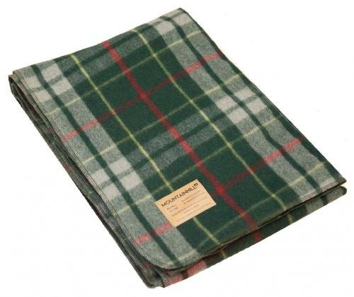 WOOL BLANKET - GREEN CHECKERED