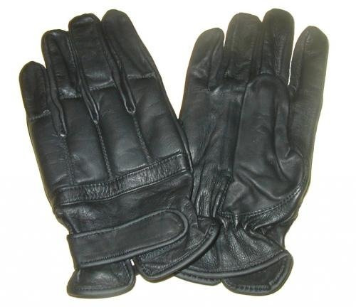 BLACK LEATHER ´SUPER DEFENDER´ FINGER GLOVES