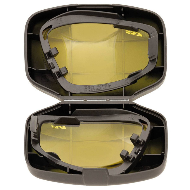 SPARE LENSES FOR SAFETY GOGGLES - ESS V12 - YELLOW - MILITARY SURPLUS - LIKE NEW