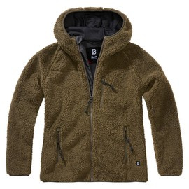 Women's Teddyfleece jacket with hood - olive - Brandit