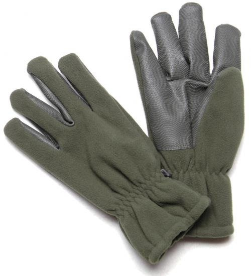 GLOVES FLEECE ´ALPINA´ FINGER W/ PVC PALMS OLIVE
