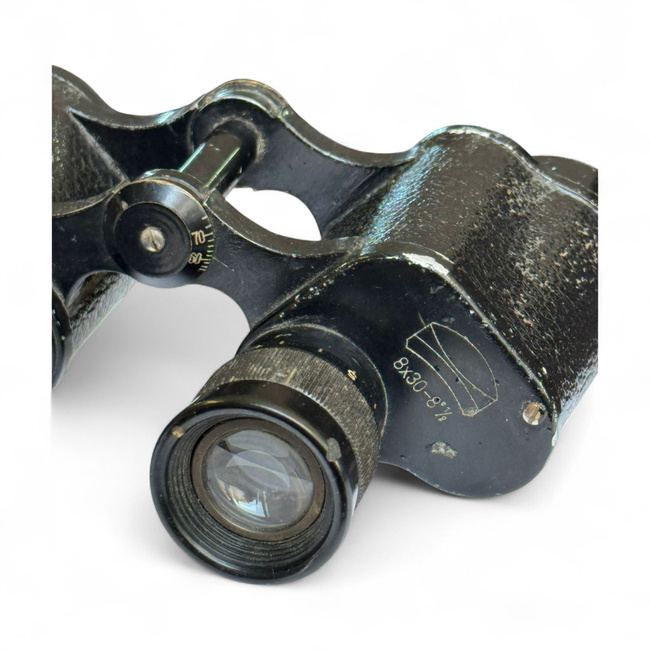 Vintage Military Binoculars with original case - I.O.R. 8x30 – B.C.N. 4 – Romanian Army Surplus – Cold War Era – Used