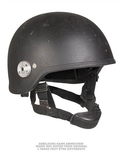 POLISH BLACK COMBAT HELMET USED DECO