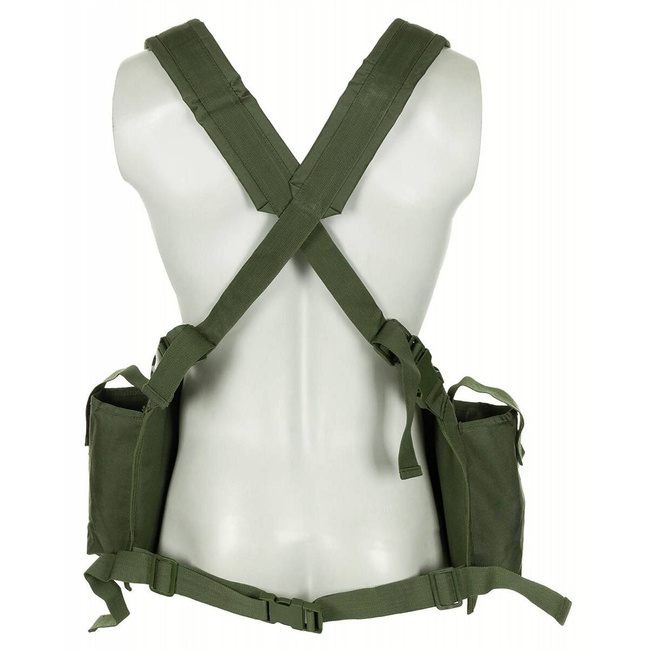 TACTICAL CHEST RIG WITH 9 POCKETS, GREEN OD - MFH
