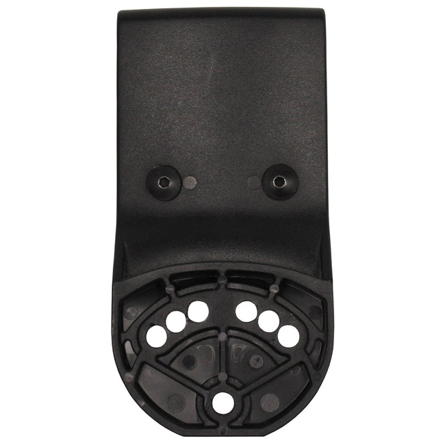 Belt plate, black, for pistol holster, used