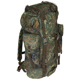 LARGE BACKPACK - 65 L - BW GERMAN ARMY MILITARY SURPLUS  - FLECKTARN CAMO - USED - TOP CONDITION