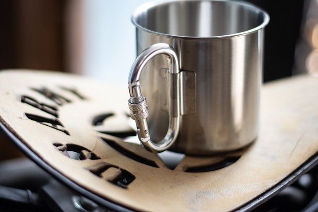 500ML S/STEEL KARABINER CUP - MILTEC