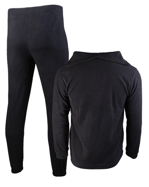 THERMOFLEECE UNDERWEAR SET WITH ZIPPER - Mil-Tec - BLACK