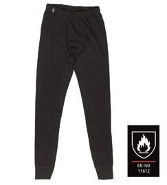 FLAME-RETARDANT LONGJOHNS - ISO11612 CERTIFIED - Mil-Tec - BLACK