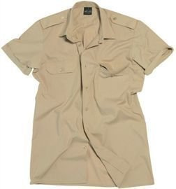 Khaki Short SLEEVE SERVICE SHIRT