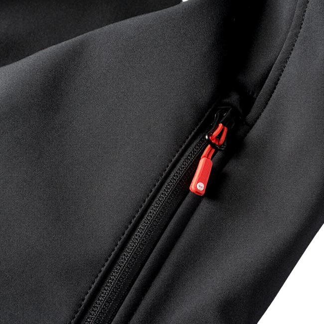 CAEN SOFTSHELL JACKET FOR MEN - BLACK/SPICY ORANGE - MAGNUM