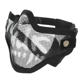 STEEL PROTECTIVE HALF-FACE MASK V.1 - BLACK/SKULL - WOSPORT