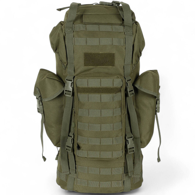 BACKPACK COMBAT BW - MOLLE - ALUMINUM ROD - 65 L - MFH - OLIV