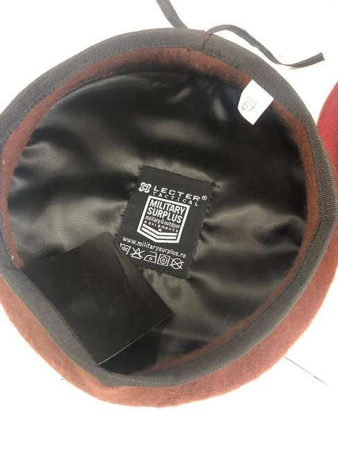 BERET WITH VELCRO INSIGNIA - Lecter Tactical - BROWN