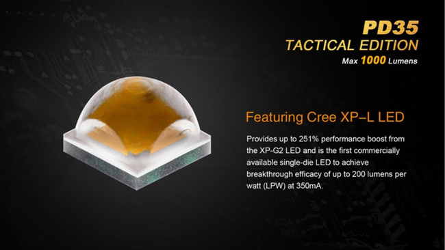 Flashlight Fenix PD35 - Tactical, water resistant