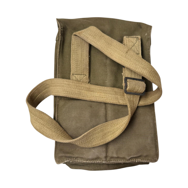 MILITARY CANVAS MAGAZINE HOLDER - ROMANIAN ARMY SURPLUS - OD GREEN - USED