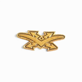Rank Insignia - Anti-Aircraft Gunner / Anti-Aircraft Artillery - Hungarian Army Military Surplus - Golden - Like New