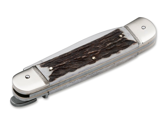 AUTOMATIC POCKET KNIFE -  LARGE - "STAG" - Hubertus®