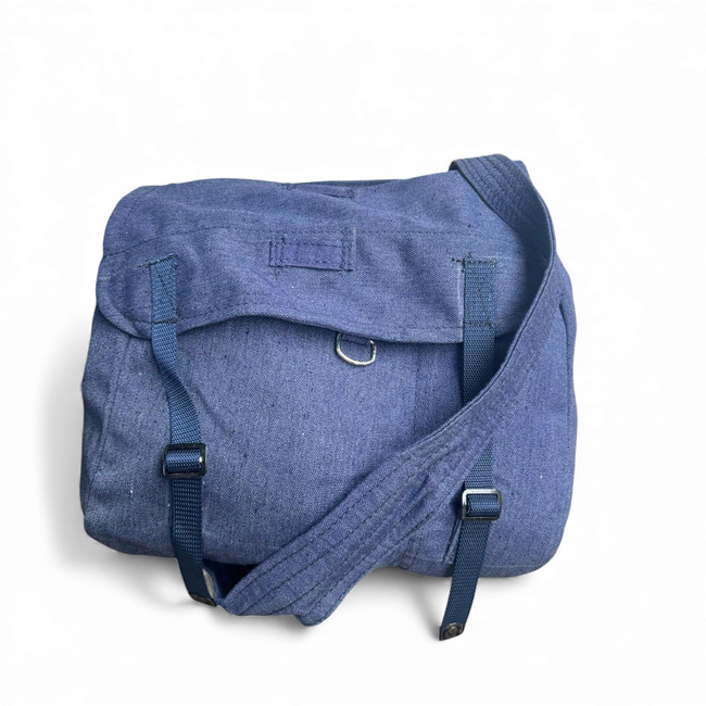 Romanian Military bread bag - Security, post-WWII, Romanian Army Surplus blue - Used