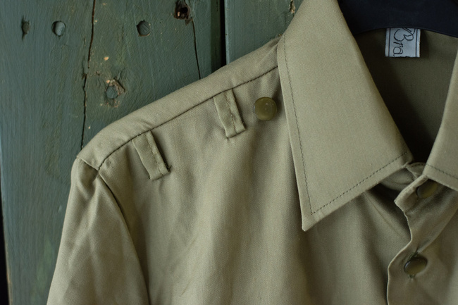 Officers shirt - Romanian military surplus - Olive - Like new