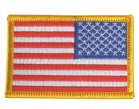 Us Colored Woven Nationality Badge Right